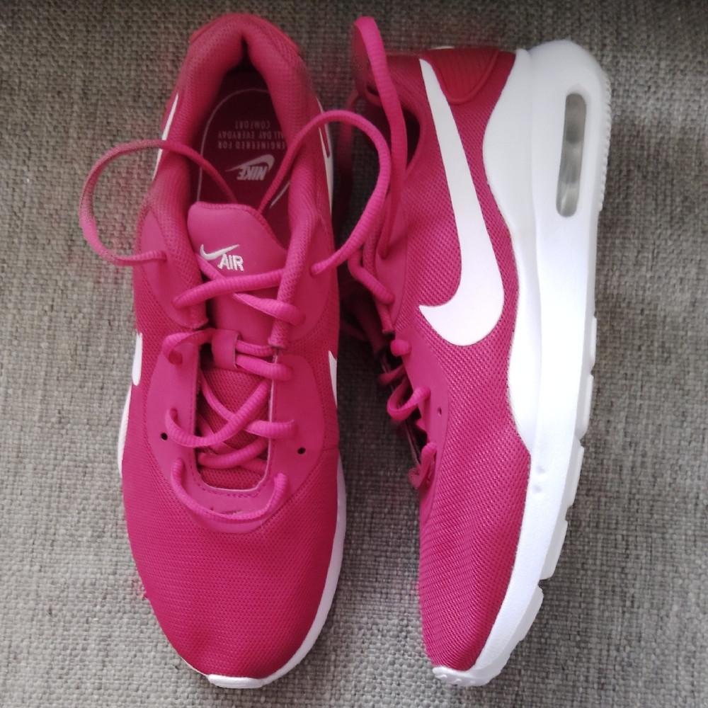 Nike Women's Fuchsia and White Air Sneakers